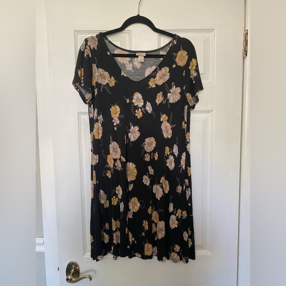 Mossimo Supply Co. Black Floral Mini Dress